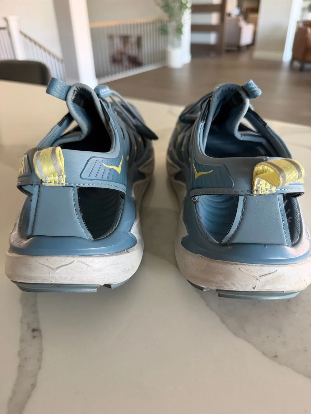 HOKA One One Hopara Women’s Blue Athletic Slip-on Trail Hiking Sandals. Sz 9.5